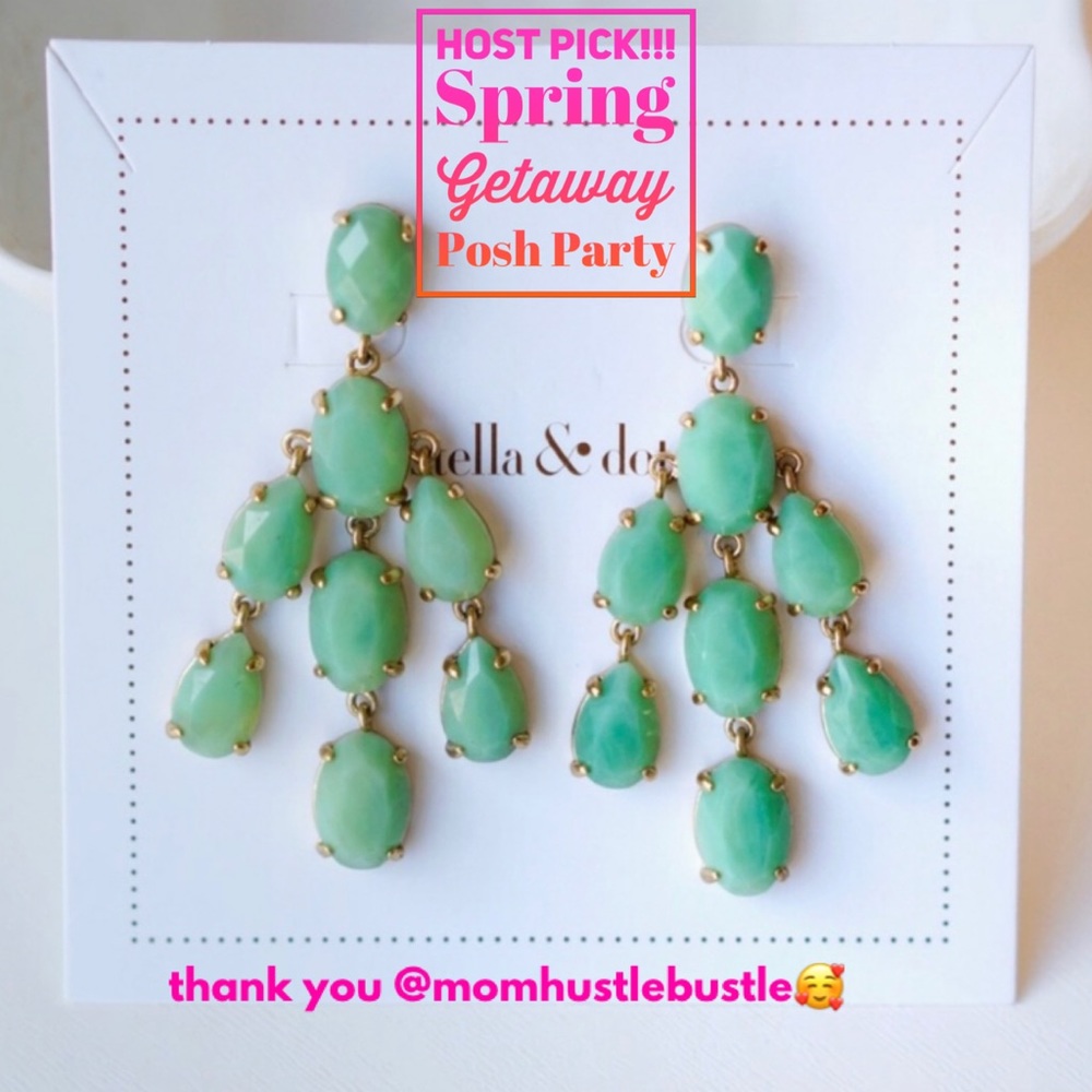 Stella & Dot | Gorgeous Retired Lily Mint Green Chandeliers